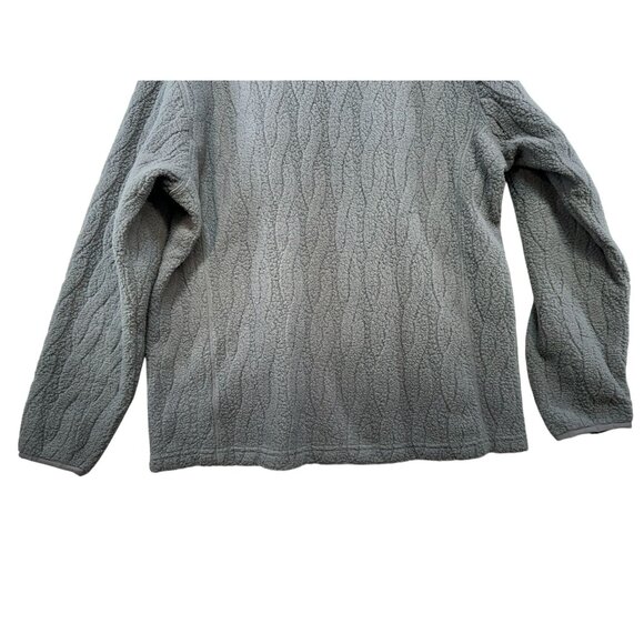 Lands End Mens Full-Zip Textured Fleece Jacket Size Large Gray - Picture 12 of 13